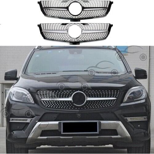 Front Bumper Racing Grill Billet Grille Cover For Mercedes-Benz W166 ML-Class 2012-2015 Diamond