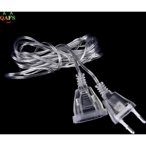 Indoor Outdoor 3M Extender Transparent Wire for Christmas Led String light Garden Decoration