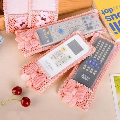Remote Control Covers Transparent TV Remote Cover Case Bow-knot Decor Air Conditioning Dust-proof Protection Supplies