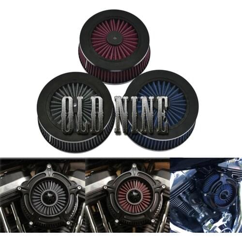 Motorcycle Grey Red Blue Replacement Air Cleaner Intake Filter System Inner Element For Harley Touring Dyna Softail Sportster XL