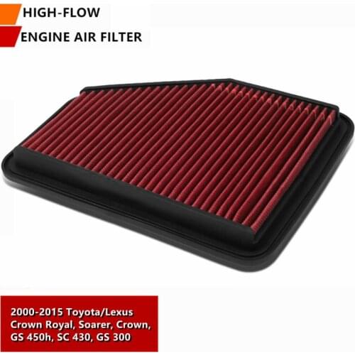 Replacement Air Filter Fit for Toyota Crown Royal Lexus SC430 GS300 GS430 GS450 Washable Reusable High Flow OEM 17801-OP020