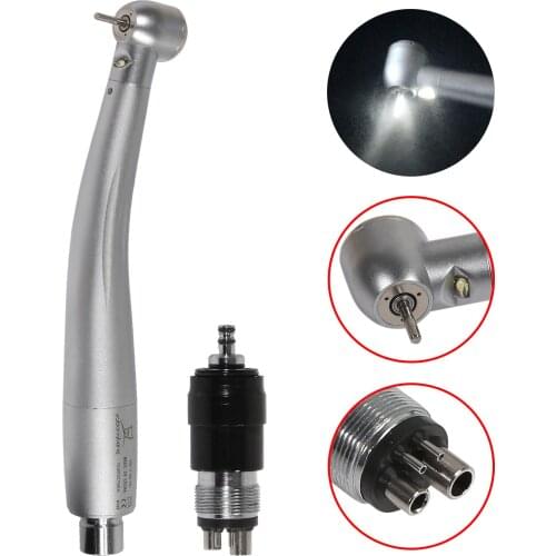 NSK Style Dental High Speed Big/Large Head LED E-Generator Handpiece / 4 Hole Quick Coupler