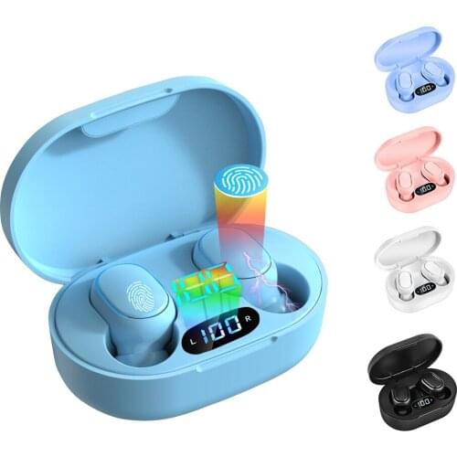 TWS ES6 Wireless Earphones for Redmi Airdots Earbuds LED display Bluetooth V5.0 Headsets with Mic for iPhone Huawei Samsung