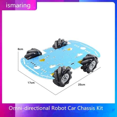 Mecanum Wheel Omni-directional Robot Car Chassis Kit with 4pcs TT Motor for Arduino Raspberry Pi DIY Toy Parts