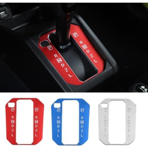 YCCPAUTO 1Pcs Aluminium Alloy Gear Shift Panel Trim Cover For Suzuki Jimny 2019 Accessories Car Interior Decoration Sticker