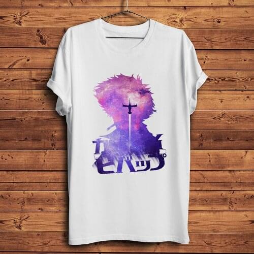 Space Bounty Hunter Spike Spiegel funny anime tshirt men white casual Tee homme Cowboy Bebop unisex streetwear t shirt