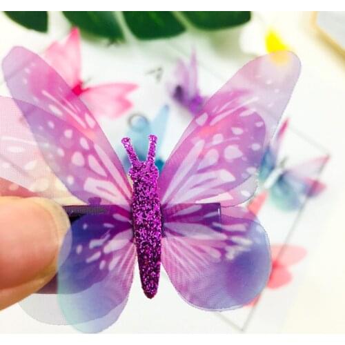 1pcs Fairy Fake Butterfly Hairpin Woodland Party Favor Kid Barrette Cute Theme Party Girls Animal Flying Butterfly Hair Clip
