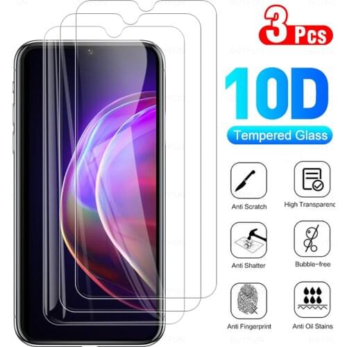 3Pcs Full Cover Protective Glass For VIVO V21 Phone Tempered Glas Screen Protector Film For VI VO V 21 21V 2021 6.44" Protection