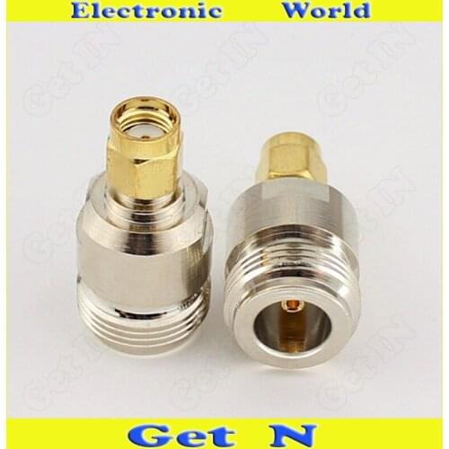 10pcs-100pcs RF Adapter Connector Converting N Female to SMA Female N Female to SMA wih Outside Screw Thread and Inside Pins