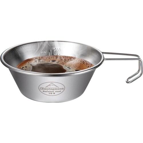 310ML 304 Stainless Steel Outdoor Camping Bowls Cookware Picnic Travel Tableware Non-stick Portable Bowls Utensils