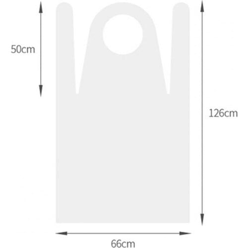 5Pcs/Bag Disposable Apron Thick Dirty-proof Waterproof One-time Sleeveless Cooking Bib for Restaurant