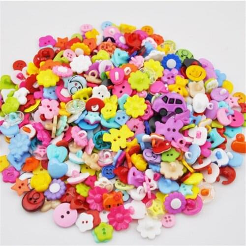 50pcs /lot Mix color Plastic Buttons Backhole Scrapbooking Sewing DIY Craft Applique PT80