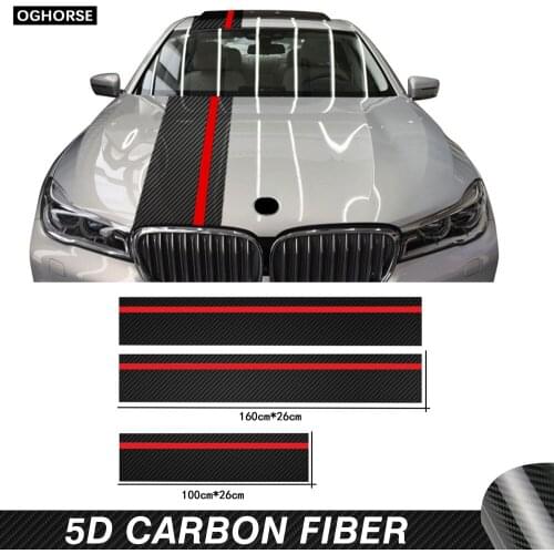 5D Carbon Fiber Vinyl Car Hood Bonnet Roof Rear Trim for BMW 7 Series G11 G12