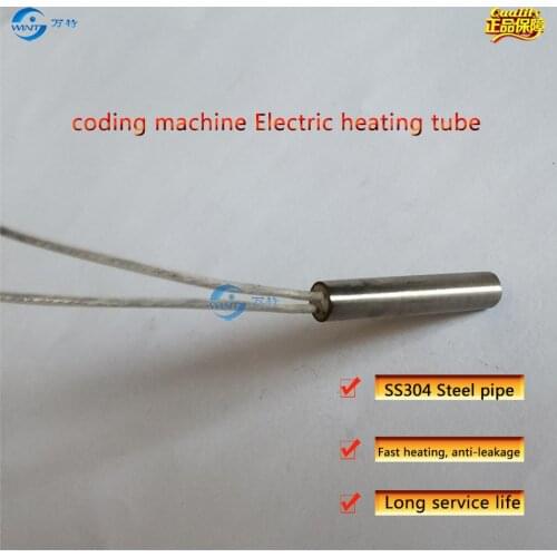 6.3*35mm Heater Length AC110V 80W Electric Cartridge for coding machine Electric heating tube ss304 steel pipe