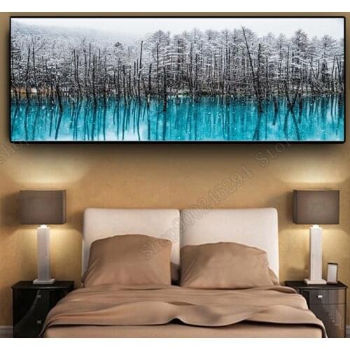 Nordic Snow Forest Abstract Large 5d Diamond Embroidery Painting puzzle Art,Full,square Mosaic diamond painting Stranger FF3684