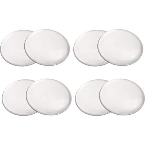 AU05 -Wall Protectors From Door Knobs, 12Pcs Self-Adhesive Shock Absorbent Washable Clear Bumpers, Reusable Wall Shield