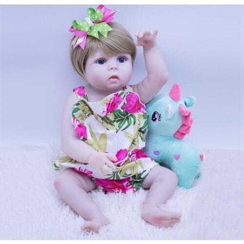 Bebe reborn Baby Girls wear Rompers Ruffle Linen Cotton 55cm full silicone vinyl Baby doll Outfits Clothing soft plush toy