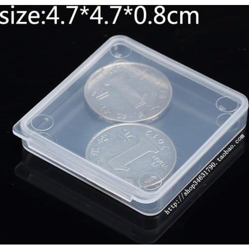 Free Shipping lidded Transparent Plastic Small square Boxes Packaging Thicken Storage Box Jewelry box Accessories Finishing Box