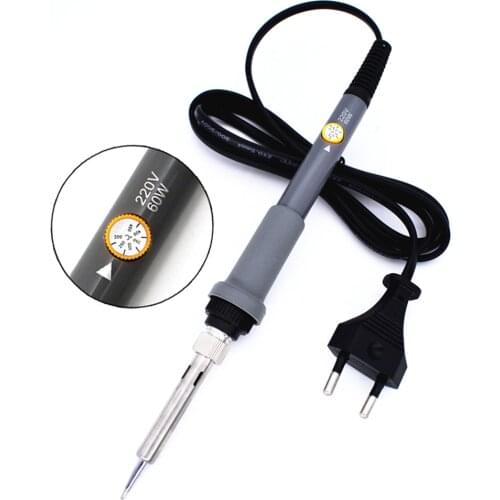 60W 220V Electric Soldering Iron Adjustable Temperature Internal Heating Welding Tools 200-450 Deg.C EU Plug for Electronics
