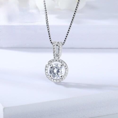 European and American new full diamond pendant S925 Sterling Silver Cross Border Fashion Necklace