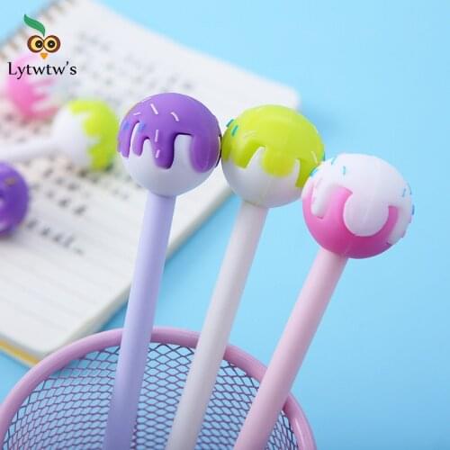 1 Pcs Lytwtws Cute Candy Ice Cream Kawaii Stationery Office School Supplies Creative Sweet Lovely Pretty Novelty 0.5mm Gel Pen
