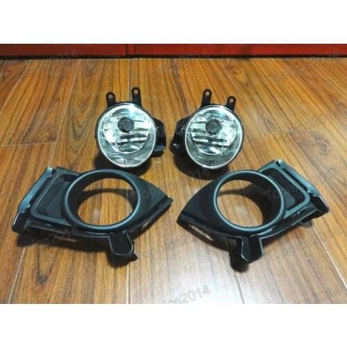 Car Front Bumper Fog Lights Fog Lamps kits + fog lamp covers For TOYOTA HIGHLANDER/KLUGER 2014-2015