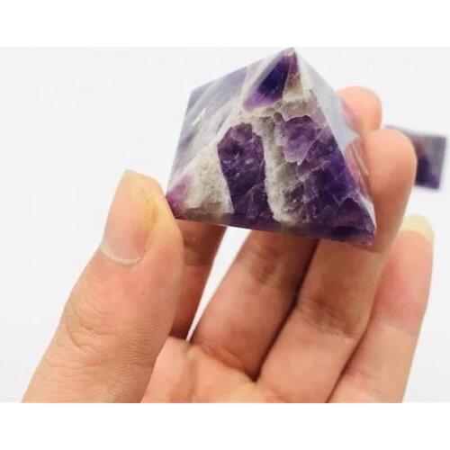 MOKAGY 40MM-45MM Natural Purple Dream Amethyst Quartz Pyramid 1pc