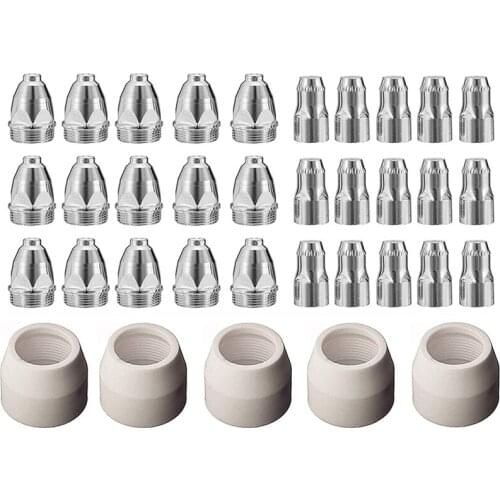 GTBL P80 Plasma Electrode Tip Nozzle 1.5 100Amp Plasma Cutting Torch Consumables Accessory 35Pcs