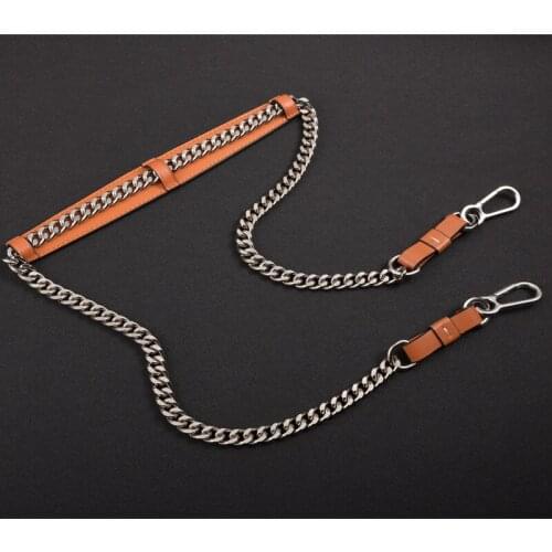 New Genuine Leather Chain Shoulder Belt Metal Chain Comfortable Strap You Color Wear-resist Luxury Wide Strap Bag Accessories