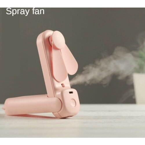 New folding telescopic manual portable small fan air cooler small household appliance manual usb mini spray fan