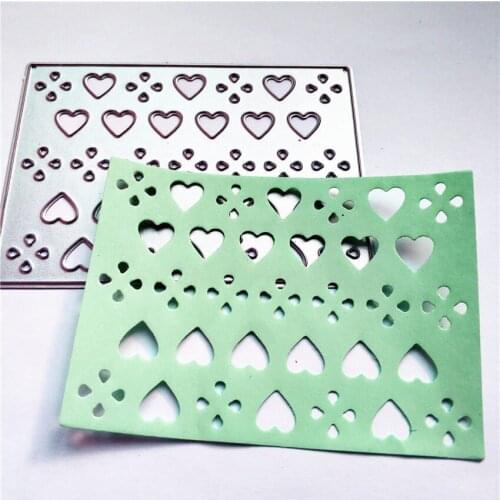 Peach Heart Panel Square Frame Metal Cutting Dies Stencils for DIY Paper Cards Photo Album Knife Mould Blade Punch Stencils Dies