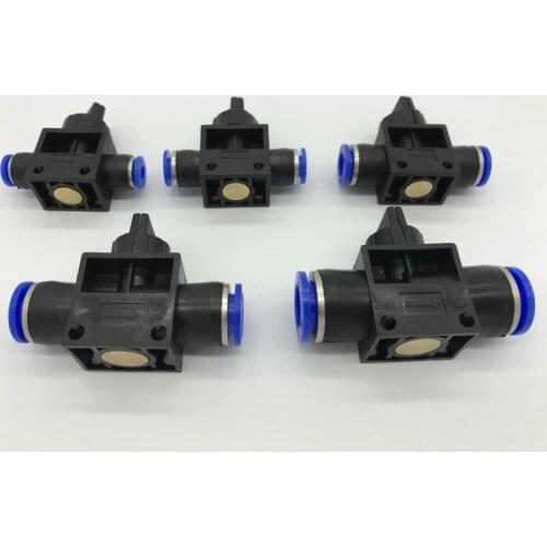 Multiple Plastic Pneumatic Ball Valve Push In Connector Air Fitting 4/6/8/10/12mm