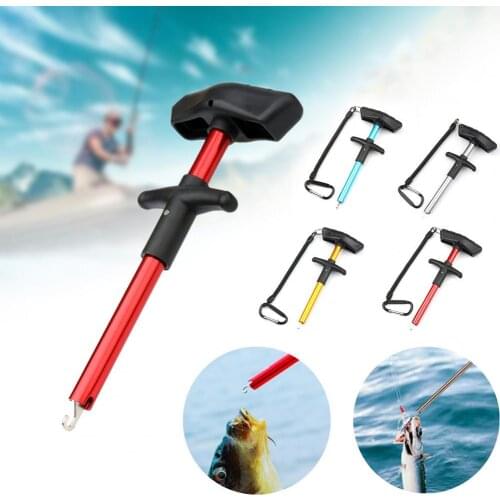 Portable T-Shaped Fishing Lure Hook Remover Detacher Tool with Anti-lost Rope Fishing Lure