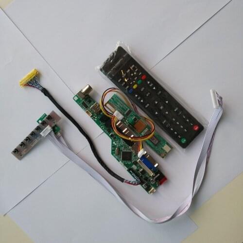 TV HDMI AV VGA USB TV56 LCD Panel Display Remote card Controller Board Monitor Kit DIY For LP154WX4/(TL)(C3)/TLC4 1280X800 15.4"