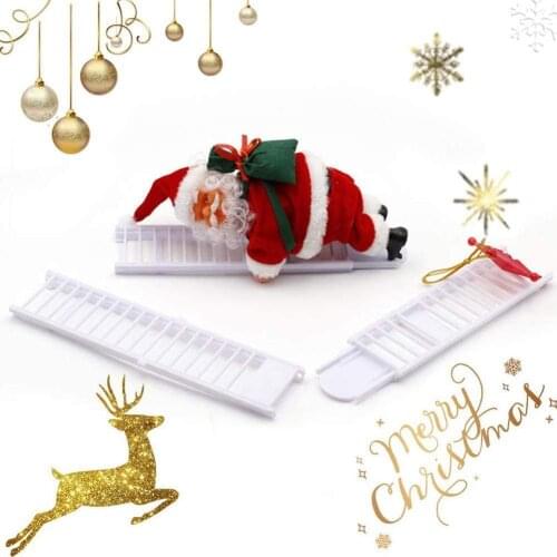 Christmas Santa Claus Electric Climb Ladder Hanging Decoration Kids Christmas Gifts Decor Ornaments New Funny Party Tree Ye Q2O6