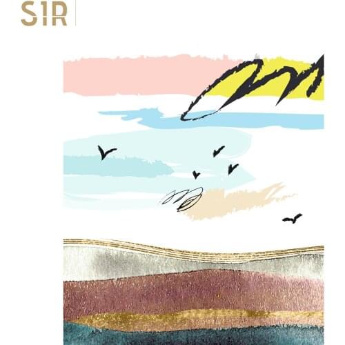 Modern Abstract Gold foil lines Green Canvas Art Paintings For Living Room Bedroom Posters And Prints Wall Poster Home Decor