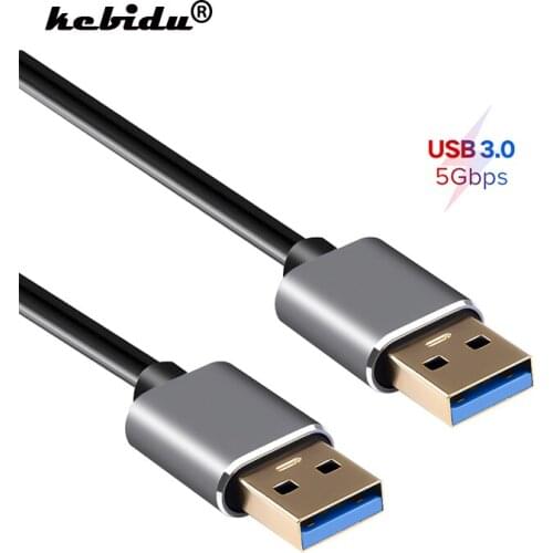 Kebidu Super Speed USB 3.0 Cable USB To USB Cable Male To Male USB Extension Cable For Radiator Hard Disk HDD Webcom PC