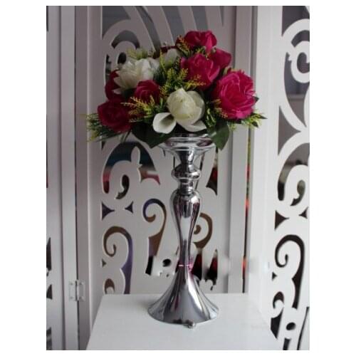 33cm/13.0" Wedding Decoration Plating Silver T-stage road guide mermaid candle stick road guide road lead 10pcs/lot