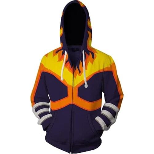 My Hero Academia Hoodie Endeavour Hooded Hoodie Sweatshirt Cosplay Pullover