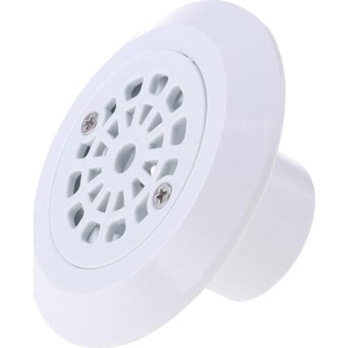 Replacement Round ABS Plastic Swimming Pool Drainer Water Outlet - White Diameter 104mm 44mm