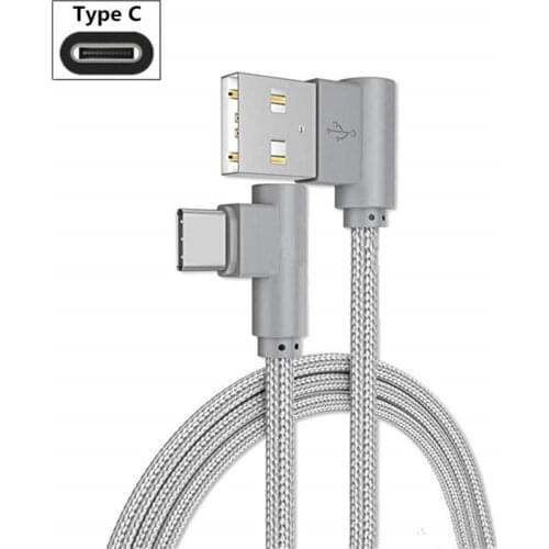 90 degree charger Cable for Xiaomi Mi 9 SE 8 Lite Mix 3 Max 2 Pocophone F1 Type C Data Wire for HTC U12 Life U11 Plus U Ultra