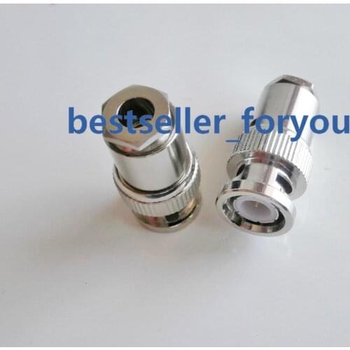 1Pcs BNC Q9 Male Plug Clamp RG58 RG142 LMR195 RG400 Cable Straight New RF Connector