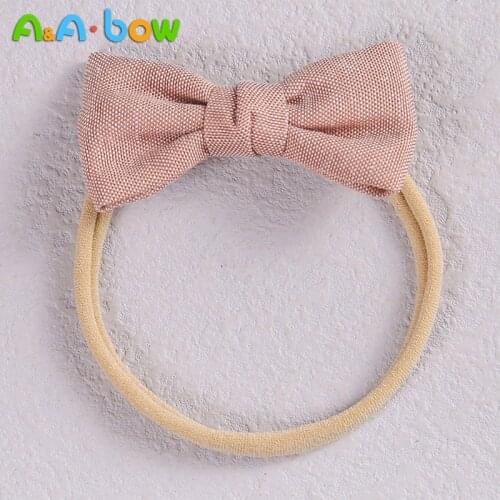 1pcs 8cm Bowknot Elastic Baby Girl Headband Cuite Kids Headwrap Bow Headwear for Infant Hairband Baby Hair Accessories 20 Colors