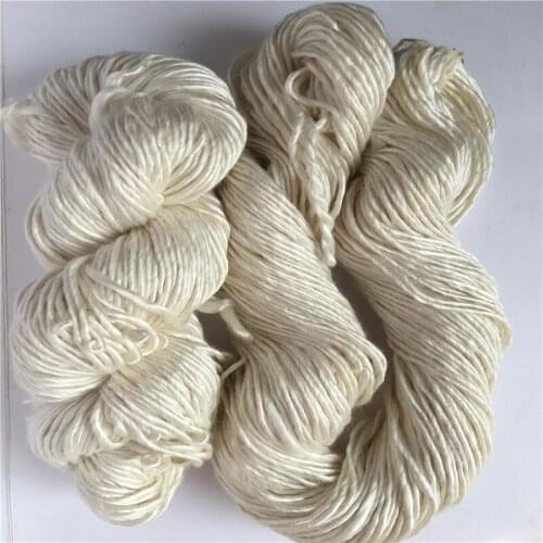 100% silk yarn undyed silk yarn natural whit silk hand knitting yarn