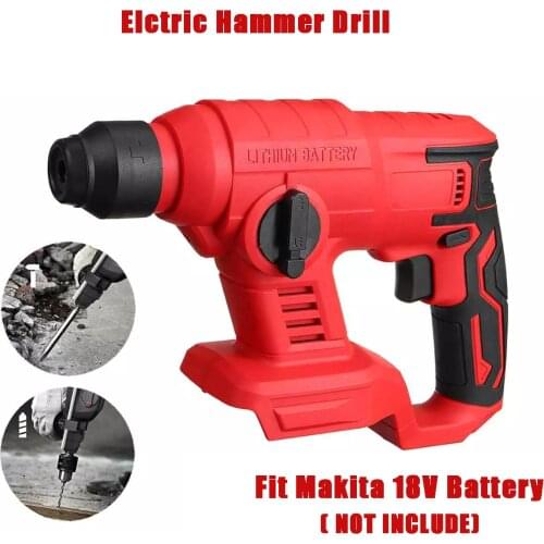 18V Rotary Hammer Drill Electric Impact Drill Brushless Cordless Concrete Breaker Rechargeable Power Tool For Makita 18V Battery