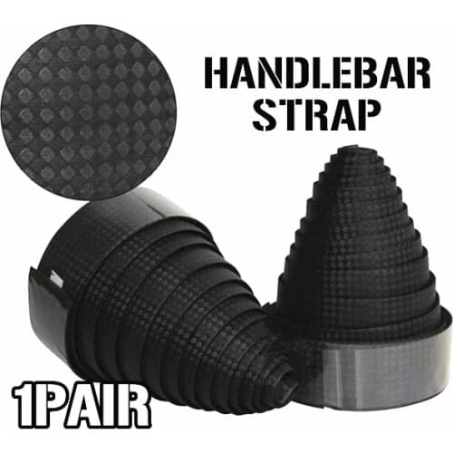 2pcs Black Anti-slip Cycling Road Bike Handlebar Tape Bicycle Handle Bar Tapes Wrap Cork Guidoline Fixing Straps