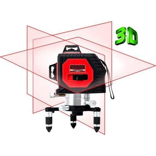 12Lines 3D Laser Level Self-Leveling 360 Horizontal And Vertical Cross Super Powerful Red Laser Beam Line
