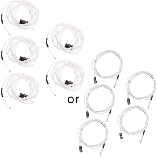 5pcs HT-NTC 100K Thermistor Temperature Sensor Waterproof Probe Cable for Ender3/CR-10/CR-10Sr Safe and Durable