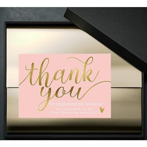 E7CB 50 Thank You Cards Pink Bulk Note Cards Embossed Letters Perfect for Wedding Baby Shower Business Graduation Bridal Shower