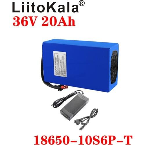 LiitoKala Hot sale 36V Lithium battery 36V 20AH Electric Bike battery 36 V 20ah 1000W Scooter Battery with 30A BMS 42V2A charger